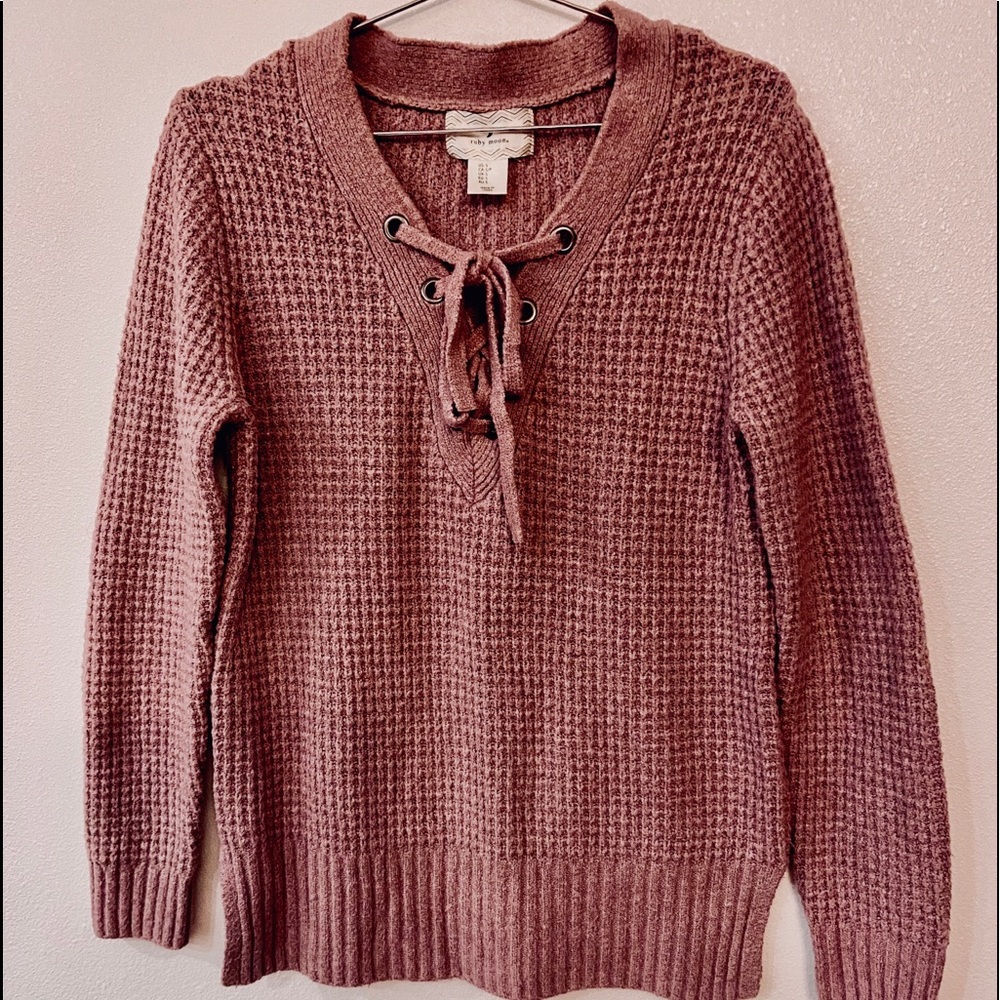 Anthropologie Ruby Moon Chunky Knit Sweater